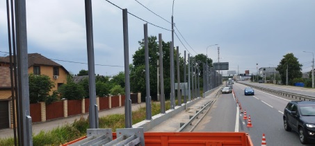 Натурное испытание стойки шумозащитного экрана